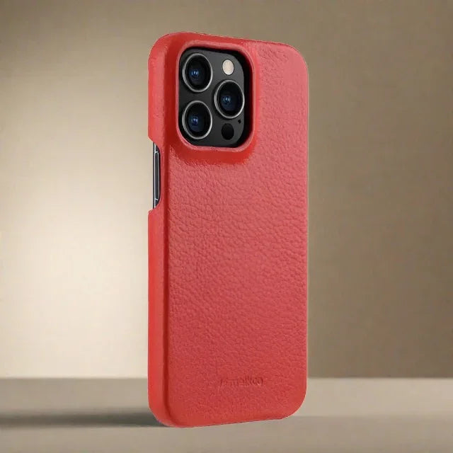 Melkco iPhone 13 Pro Max Premium Leather Cover - Red - Tashqila Melkco iPhone 13 Pro Max Premium Leather Cover - Red - Tashqila